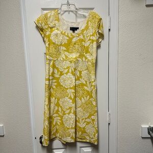 BODEN  Yellow & White Floral Dress Size 10R